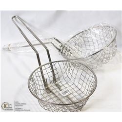 COARSE MESH CULINARY BASKETS - LOT OF 2 - NEW