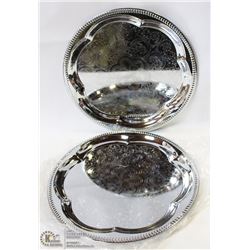 NEW 14" IRON SERVING TRAYS - LOT OF 4