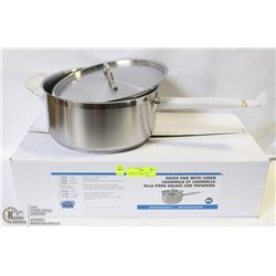 7.5QT HEAVY DUTY SAUCE PAN INDUCTION CAPABLE - NEW