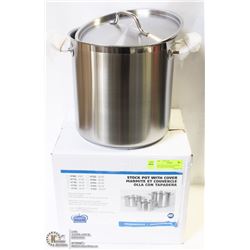 NEW 16QT HD STAINLESS STOCK POT INDUCTION CAPABLE