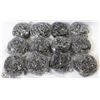 Image 1 : PACKAGE OF 12 NEW STAINLESS STEEL POT SCRUBBERS
