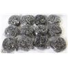 Image 1 : PACKAGE OF 12 NEW STAINLESS STEEL POT SCRUBBERS