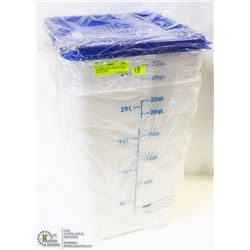 22QT INGREDIENT BINS WITH LIDS - LOT OF 2- NEW