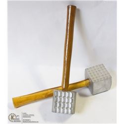 2 NEW ALUMINUM MEAT MALLETS