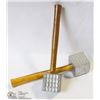 Image 1 : 2 NEW ALUMINUM MEAT MALLETS