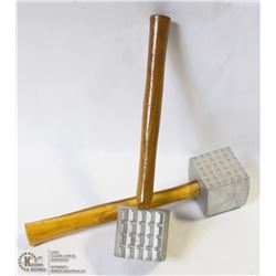 2 NEW ALUMINUM MEAT MALLETS