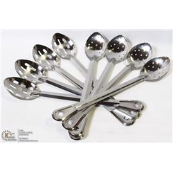 15" STAINLESS STEEL SPOONS - LOT OF 8