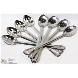 15" STAINLESS STEEL SPOONS - LOT OF 8