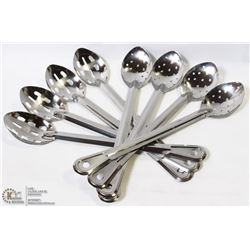 15" STAINLESS STEEL SPOONS - LOT OF 8