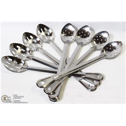 15" STAINLESS STEEL SPOONS - LOT OF 8
