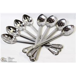 15" STAINLESS STEEL SPOONS - LOT OF 8