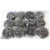 Image 1 : PACKAGE OF 12 NEW STAINLESS STEEL POT SCRUBBERS