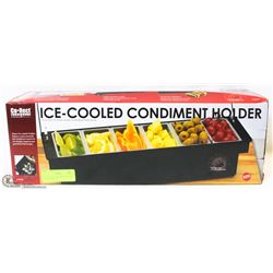 ICE COOLED CONDIMENT HOLDER WITH DOMED LID