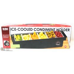 ICE COOLED CONDIMENT HOLDER WITH DOMED LID