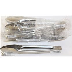 8 NEW 9" STAINLESS EXTRA HEAVY DUTY TONGS -