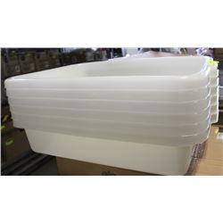 NEW TOTE BOXES WHITE - LOT OF 6