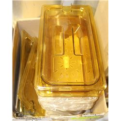 BOX OF NEW STAINLESS STEEL/AMBER INSERTS - SOME W/