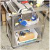 Image 1 : 3 TIER STAINLESS STEEL CART ON WHEELS