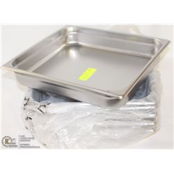 LOT OF 6 - NEW STEAM PANS JOHNSON ROSE