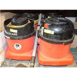 LOT OF 4 NACECARE COMMERCIAL VACS