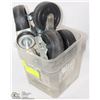 Image 1 : 2 LOCKING CASTERS, 2 NON-LOCKING AND ASSORTED