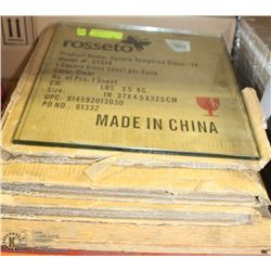 LOT OF 3 SQUARE TEMPERED GLASS PANELS 14"X14"