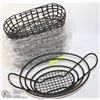 Image 1 : LOT OF 7 BLACK METAL BASKETS