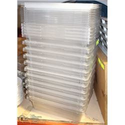 LOT OF SMALL FOOD STORAGE CLEAR CONTAINERS WITH