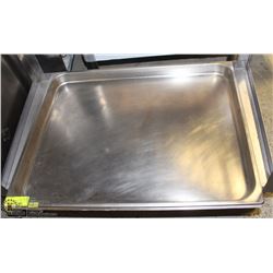 LOT OF 2 STAINLESS STEEL FOOD WARMER TRAY