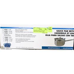 2QT HEAVY DUTY SAUCE PAN INDUCTION CAPABLE - NEW