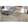 Image 1 : NEW TRIPLE  STAINLESS STEEL COMPARTMENT SINK