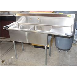NEW DOUBLE STAINLESS STEEL COMPARTMENT SINK