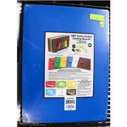 ME#18) COLOR CODED CUTTING BOARD 15X20, 1/2 BLUE
