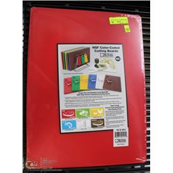 ME#17) COLOR CODED CUTTING BOARD 15X20, 1/2 RED