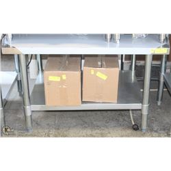 ME#2) 30"X36" S/S EQUIPMENT STAND WITH GALVANIZED