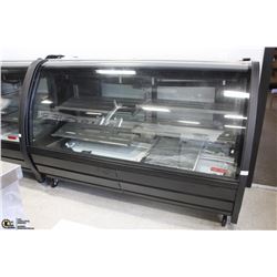 ME#23) CURVED GLASS DISPLAY COOLER 57" BLACK