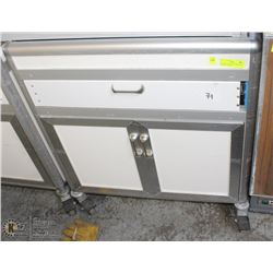 ROLLING CART WITH 2 DOOR AND 1 DRAWER STORAGE