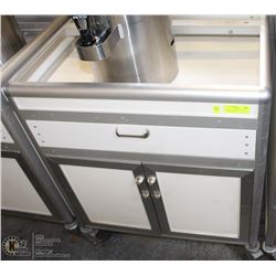 ROLLING CART WITH 2 DOOR AND 1 DRAWER STORAGE