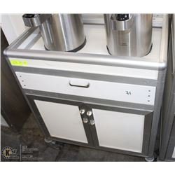 ROLLING CART WITH 2 DOOR AND 1 DRAWER STORAGE