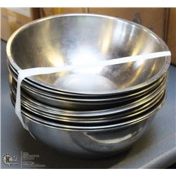 LOT OF 10 STAINLESS STEEL 11" BOWLS