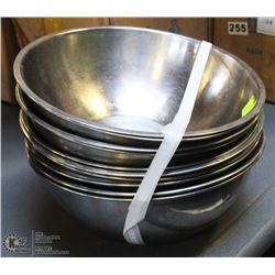 LOT OF 10 STAINLESS STEEL 11" BOWLS