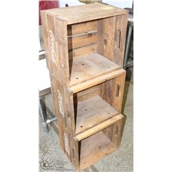 WOOD COCA COLA DISPLAY STAND