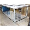 Image 1 : 36"X72" S/S WORKTABLE WITH GALVANIZED UNDER SHELF