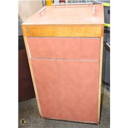 TAKE-OUT GARBAGE BIN W/ FLAP & RAILS