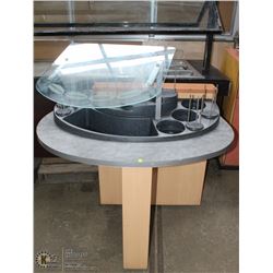 CONDIMENT STATION WITH SNEEZE GUARD 48"X36"X52"