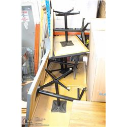 LOT OF 9 GREY RESTAURANT TABLES