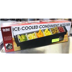 ICE COOLED CONDIMENT HOLDER WITH DOMED LID
