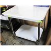 36" X 30" ALL SS CUTTING TABLE WITH 1' POLY TOP