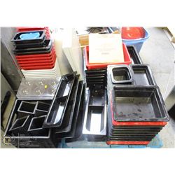 PALLET OF HEAVY DUTY PLASTIC INSERTS AND MORE