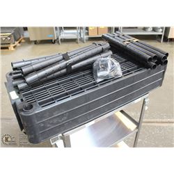 BLACK 3 TIER PLASTIC SHELVING UNIT - DISASSEMBLED